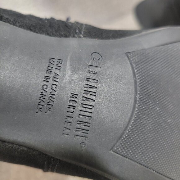 La Canadienne Jennifer Women's Size 8.5 WW US Black Suede Zipper Knee-High Boots - Picture 10 of 12